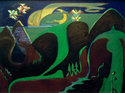 Nächtliche Fantasielandschaft von Ernst Ludwig Kirchner
